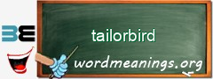 WordMeaning blackboard for tailorbird